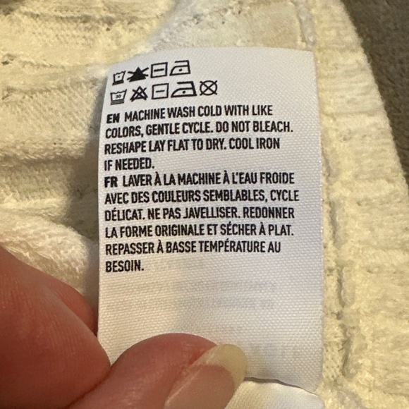 American Eagle White Ribbed Tank Medium Button Front Y2K Clean Girl Aesthetic - Picture 4 of 8